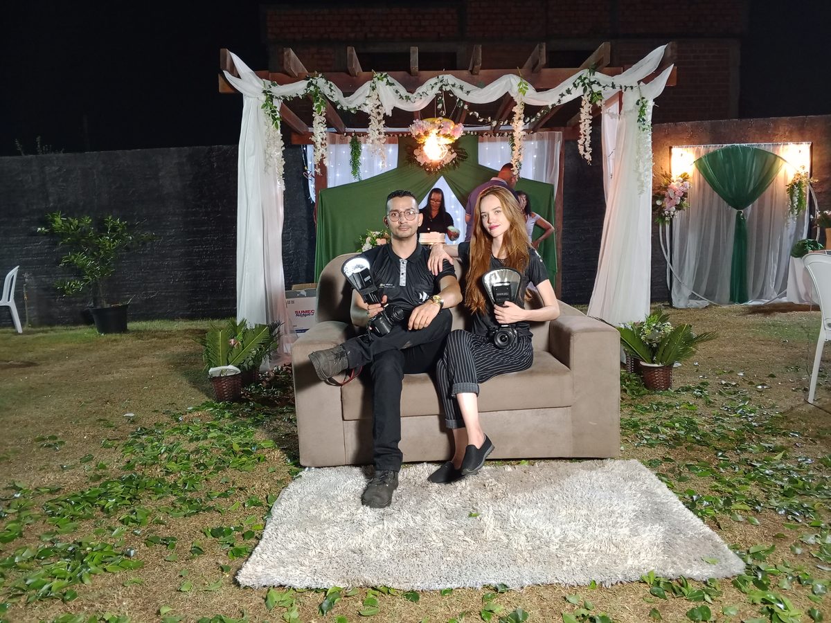 Cerimônia de casamento no altar