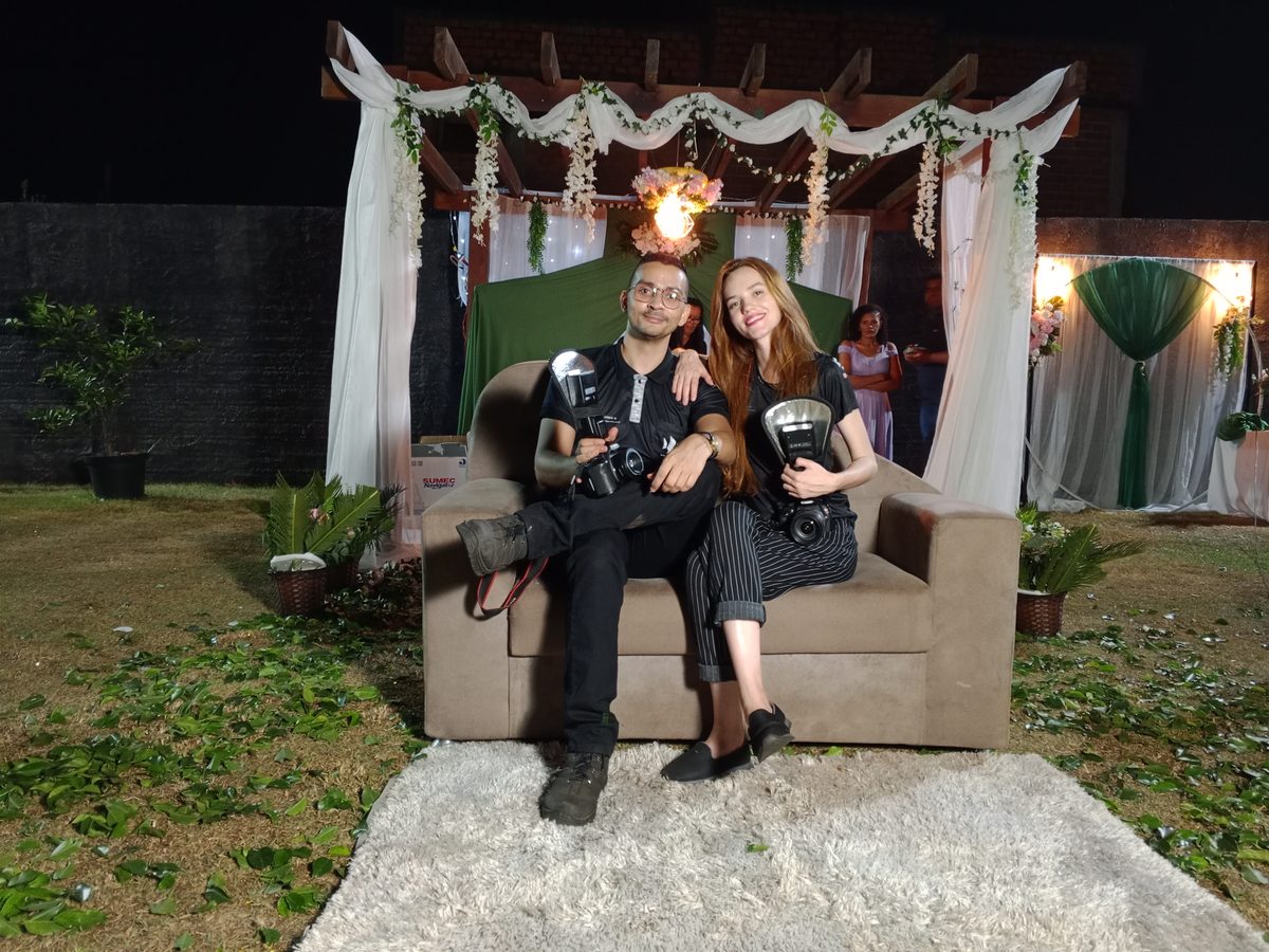 Retrato do casal após a cerimônia