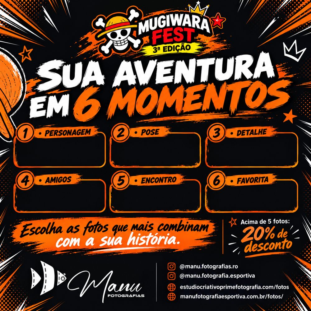 Arte do Mugiwara Fest: sua aventura em seis momentos