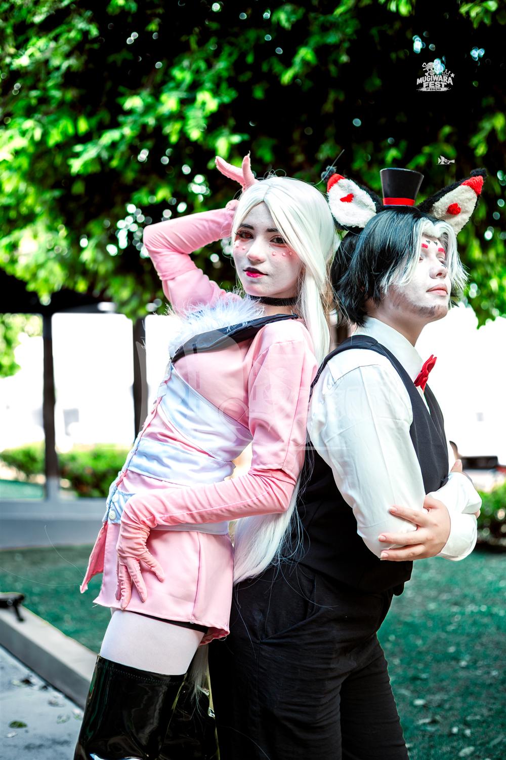 Angel Dust e Husk no Mugiwara Fest