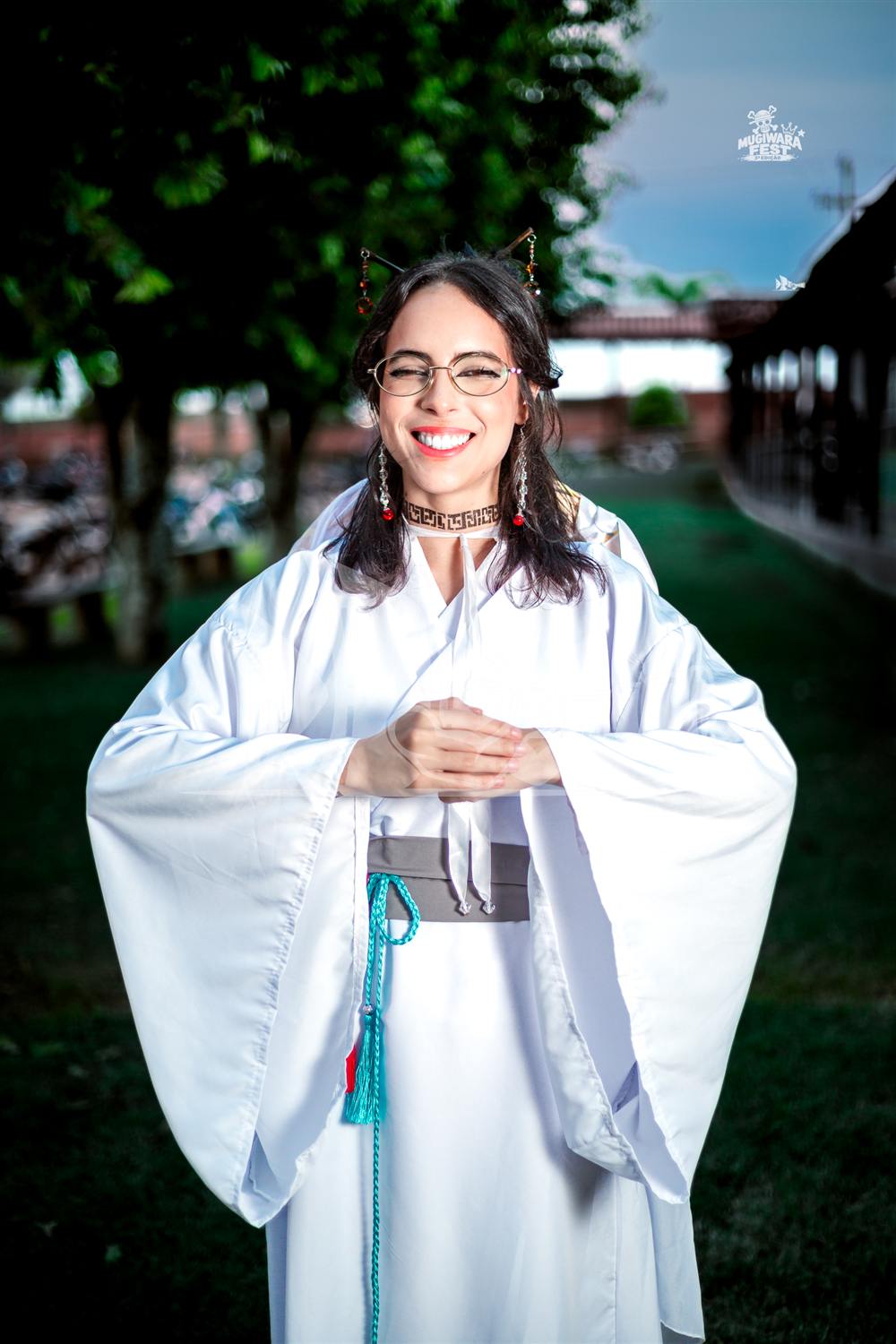 Elegância em hanfu no Mugiwara Fest