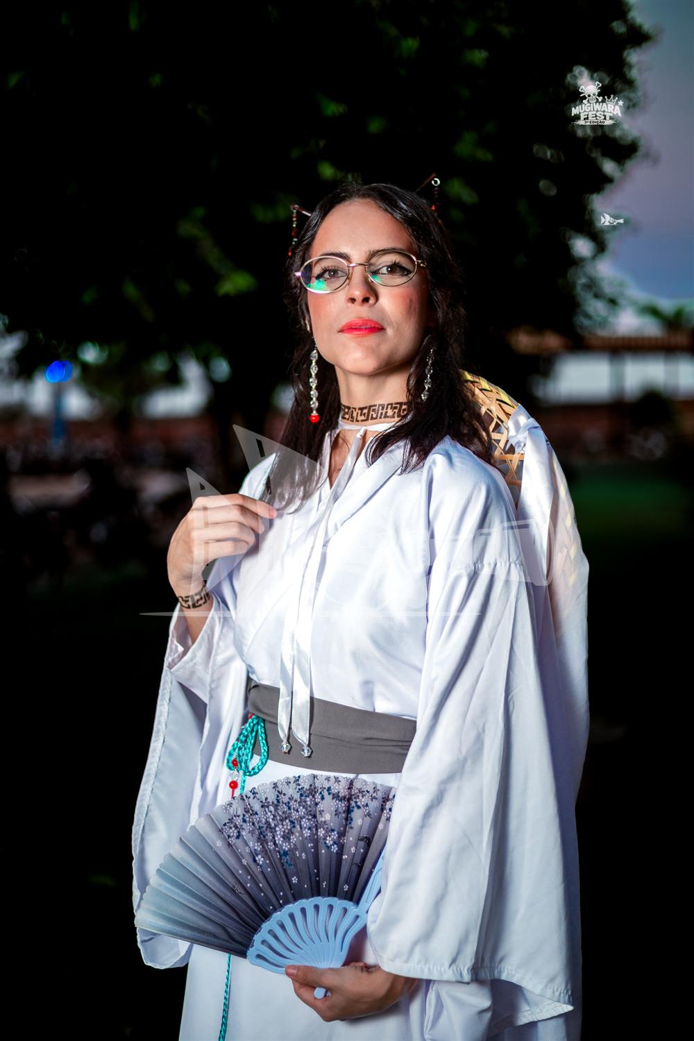 Elegância em hanfu no Mugiwara Fest