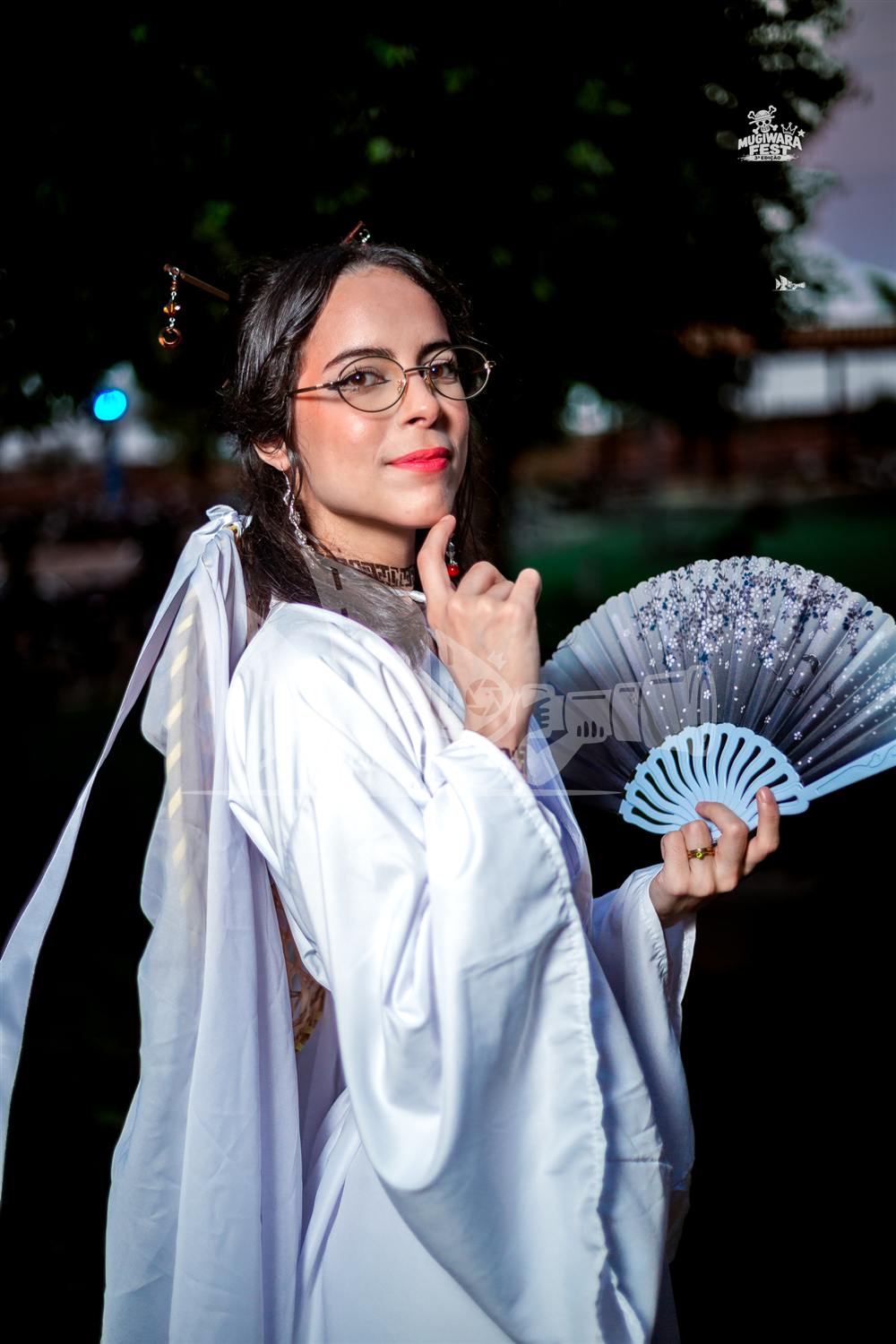 Elegância em hanfu no Mugiwara Fest